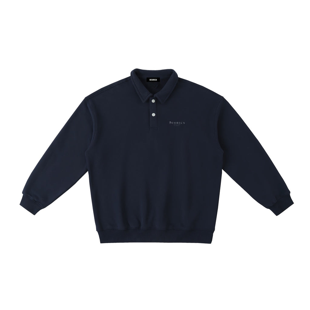 DESIRECA - Polo-Collar Sweatshirt