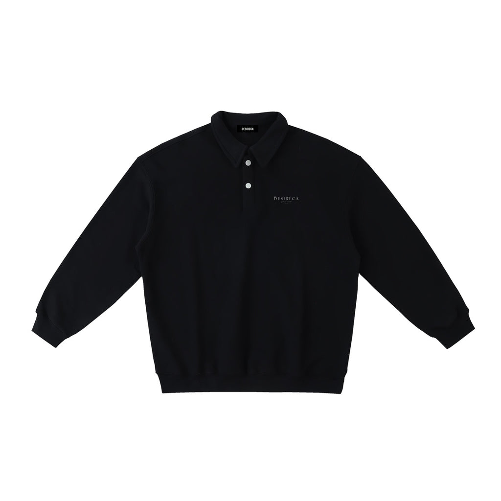 DESIRECA - Polo-Collar Sweatshirt