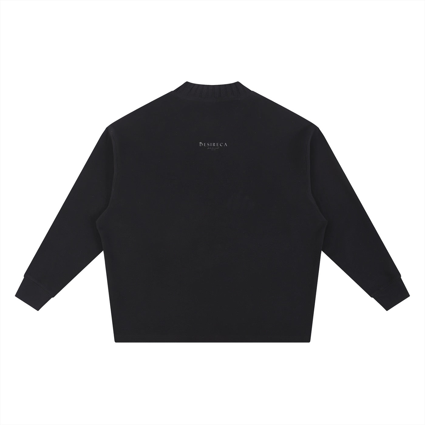DESIRECA -Knitted Round Neck Oversize Sweatshirt