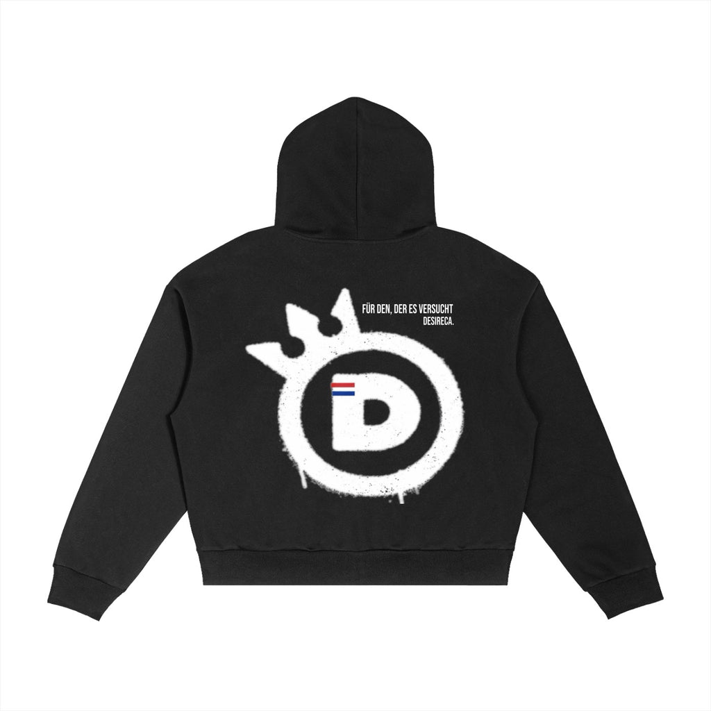 DSR BLACK ZIP UP HOODIE