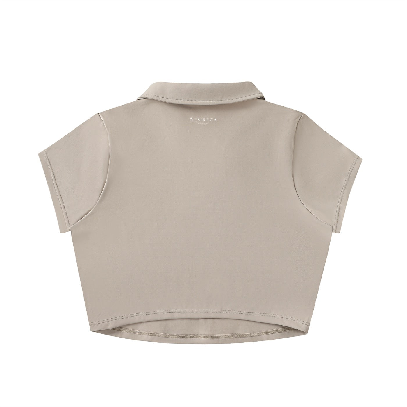 DESIRECA -V-Neck Lapel Crop Top
